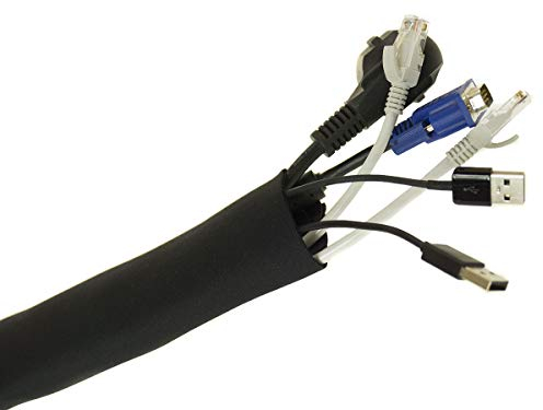 Universal Kabelschlauch Neopren Klettverschluss Schutz-System für Kabelhülle Länge: 1m Durchmesser: ca. 4cm Organizer Klett Flexibler [089]