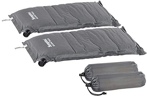Semptec Urban Survival Technology Sitzkissen aufblasbar: 2er-Set selbstaufblasendes Thermo-Sitz- und Kopfkissen (Sitzkissen faltbar, selbstaufblasend, Nackenkissen)