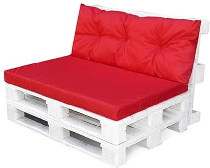 Best for Garden - Sitzkissen | Sitzkissen Outdoor | Palettenkissen - Garten Sitzkissen | Sitzkissen Bank mit Rückenteil | Palettenkissen - Robust und Wasserfest | Palettenkissen Waschbar Outdoor