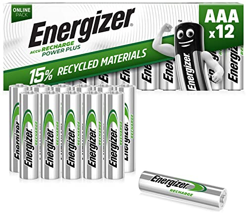 Energizer AAA Rechargeable Batteries Pack, Recharge Power Plus, 12 Pack