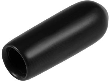 sourcing map 20pcs Rubber End Caps 4mm ID Vinyl Tube Bolt Cap Cover Black | Thread Protectors