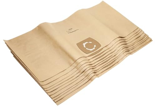 vhbw 10x sacchetto compatibile con Lux NT 30 L Container aspirapolvere - 33,1cm x 77,7cm beige