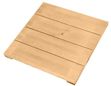 Jardin202 - Tarima de Madera de Pino | Baldosa de Madera para Exterior y Ducha | Protección Autoclave Nivel 3 | 50x50cm / 28mm (2 Unidades)