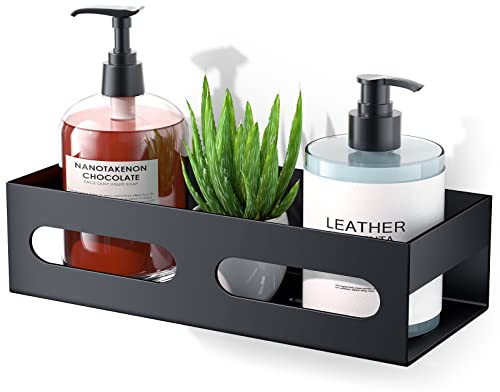 Bestdon Duschablage Ohne Bohren Schwarz, Selbstklebend Duschregal Badezimmer Regal, Badregal Shampoo Halter für Dusche Aufbewahrung, SUS304 Edelstahl, Rostfrei