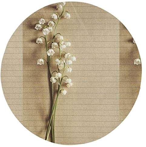 Tappeto rotondo con stampa a fiori di pesco, in morbida flanella antiscivolo, lavabile, per soggiorno, divano, camera da letto, bagno, tappeto - 61 cm