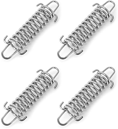 XINYIN Lot de 4 rideaux boucle à ressort en acier inoxydable tendeur corde rideau boucle fixe pour camping extérieur entraînement chiens balançoire tente de camping fixations avec boucle fixe