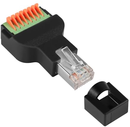 QIANRENON Adattatore RJ45 maschio Quick Connect senza saldatura RJ45 maschio a 8 pin terminale a crimpare connettore di rete RJ45 spina terminale a molla, per installazione rapida sul campo di cavi