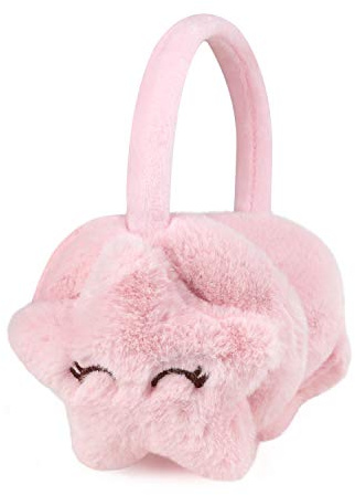 RUIXIA Ohrenschützer Flauschig Süße Fuchs Design Winer Warm Ohrenwärmer Kopfbedeckungen Earmuffs Plüsch Ohrenschützer Kälteschutz Ohrband Warmhalten Accessoire Outdoor für Mädchen Jungen Damen