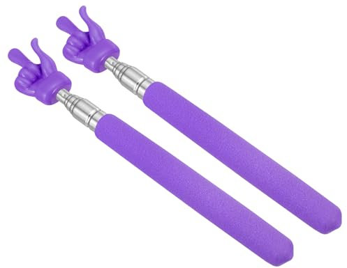 PATIKIL Puntero Telescópico para Profesores, 2 Unidades, Mini Puntero de Mano para Pizarra Blanca en el Aula, Guía de Presentaciones, Entrenador, Color Morado