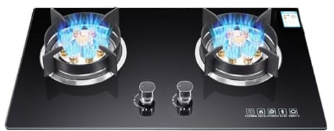 Propankocher, Tragbarer Propankocher Mit 2 Brennern, Gaskochfeld Aus Gehärtetem Glas, Maximal 15354 BTU For Imbisswagen Und Familienrestaurants (schwarz) (Color : NG, Size : Style 6)