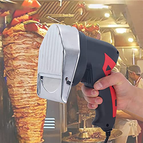 Electric Barbecue Slicer, Adjustable Thickness Knife Doner Kebab Slicer, 50-60 Kg/h Professional Commercial Barbecue Knife for Lamb, Pork and Chicken
