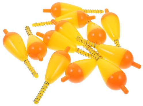 Happyyami 12pcs Fishing Floats Spring Indicators for Carp Bream and Whitebait Fishing High Sensitivity Portable Gear for Anglers