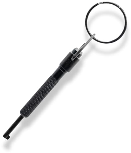 Tactical Tools Llave grilletes policiales - Llave esposas policiales con anilla de llavero grande compatible con todo tipo de llavero tactico - Perfecta para usar con Guantes - Llave 9 cm