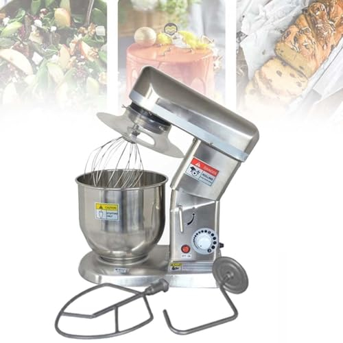 GJBMXSM Robot Pâtissier, 300W/500W Pétrin Professionnel, Robot de Cuisine Multifonctionn Pétrisseur avec Batteur Électrique, Batteur, Fouet, Couvercle, Bol 5L/7L/10L,7L