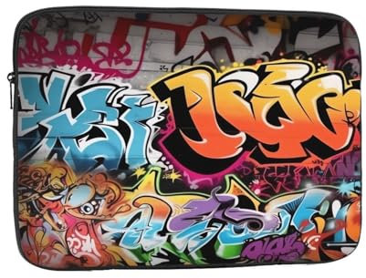 Laptop-Schutzhülle, 43,2 cm (17 Zoll), stoßfest, für Computer, Graffiti, Hip-Hop-Laptop-Tasche, Reise-Laptop-Tasche für Männer und Frauen
