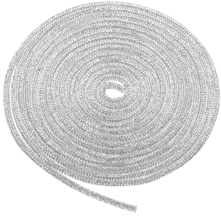 QUARKZMAN Lacci per Scarpe Glitter Strass Corda Cristallo 6mm Bianco