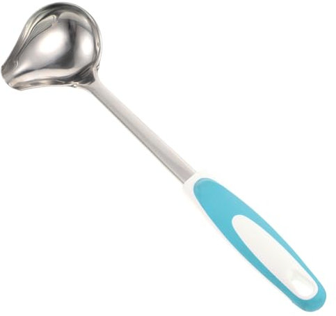 Mikinona Slip Crooked Sauce Spoon Kitchen Spoon Handle Small for Cooking Baking