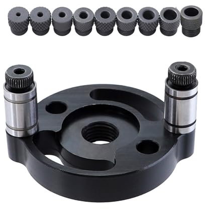 Holzbearbeitungs Bohrhilfe, Bohrhilfe Senkrecht Bohren Holzbearbeitungs Bohrlocher Locator mit 3/4/5/6/7/8/9/10mm Edelstahl Bohrbuchsen Bohrlocher Mittenfinder für Massivholz, Hartholz