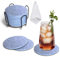 Posavasos para Bebidas, Juego de 12 Posavasos Absorbentes de Fieltro, Coasters for Drinks, Regalos Originales para Nueva Casa para Cumpleaños, Portavasos Genérico para Tazas, Jarrones, Velas (Gris)
