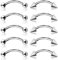 kodivenj 10 Stk Zungenpiercing Set,Chirurgenstahl Curved Barbell Piercing Lippenpiercing Augenbrauenpiercing Labret Septum Ring Helix Rook Cartilage Ohr Piercing Nippelpiercing 12mm 8mm 3mm