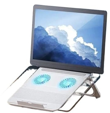 MNEVZX refrigerador para computadora portátil Soporte Almohadilla Refrigeración Refrigerada por Aire para Ordenador Portátil para Videojuegos Base Refrigeradora Portatil Gaming(D33-White)