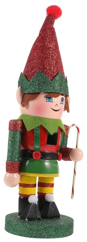 SOIMISS Adorno Navideño De Cascanueces De Madera Figura De Cascanueces para Decoración De Escritorio Obsequio De Navidad