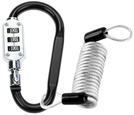 FUUGlan Aluminum Alloy Lock Carabiner Resettable 3 Digit Combination Password Code Lock Padlocks For Suitcase Luggage Lock