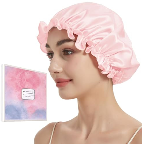 Gorro De Mujer De Seda 100% Morera, 6A, Para Cabello Rizado Y Largo, Con Elástico, Envases De Regalo