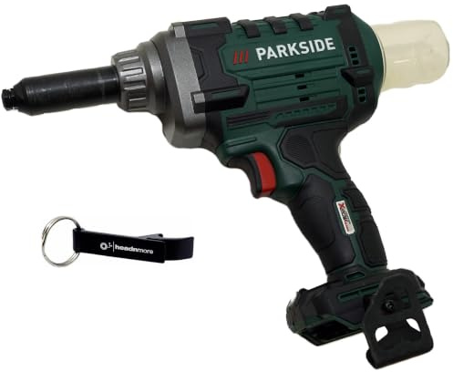 Offerta per Originale Rivettatrice a Batteria 20V PABNSG 20-Li – Motore Brushless – compatibile con la serie PARKSIDE X 20 V Team – senza batteria e caricabatterie + Apribottiglie HEADNMORE