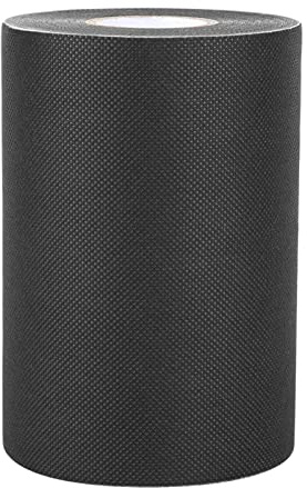 Cinta de Costura de Hierba Artificial Auto Adhesivo Cinta de unión de Tela no Tejida para césped sintético y Alfombra al Aire Libre Verde Negro 150 mm x 10m (Negro)