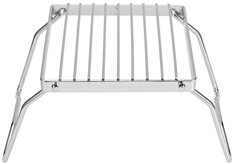 Yechiry Klapper BBQ Grill Rack, Tragbarer Edelstahl -Mini -Faltgrill für Camping -Picknick -Strand Im Freien mit Aufbewahrungstasche