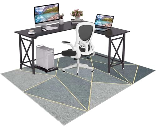 Antideslizante Alfombras para Silla de Gaming Oficina 60 x 110 cm Alfombra Escritorio Suelo Alfombras Sillas Ruedas Protectora para Suelos Duros Protectors Suelo Silla Ruedas Silla de Ordenador