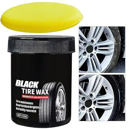 Weqizuerqi Cuidado de neumáticos de coche, 150 g, bálsamo para el cuidado de llantas, con bálsamo impermeable para el cuidado de llantas, para neumáticos de camiones, SUV, scooters y exteriores