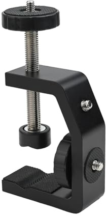 FACAIIO Abrazadera de metal grande con almohadilla antideslizante, abrazadera de aleación de aluminio ajustable para bricolaje, carpintería, metal y fotografía soporte para teléfono