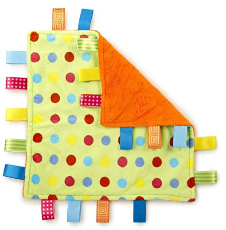 G-Tree Tag Couverture pour bébé en peluche bébé Confort Couverture de sécurité mignon doux enfants Teething Jouet Nouveau-né Cadeau Cadeau d'anniversaire (point vert)