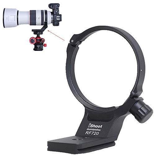 iShoot Metal Lens Collar Tripod Mount Ring Compatible with Canon RF 70-200mm f/2.8L IS USM E (III), Lens Support Holder Bracket Bottom is 39mm Arca-Swiss Fit Quick Release Plate Dovetail Groove