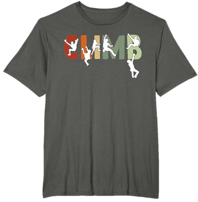 Vintage Climbing Bouldering Kletterer Fels Klettern T-Shirt