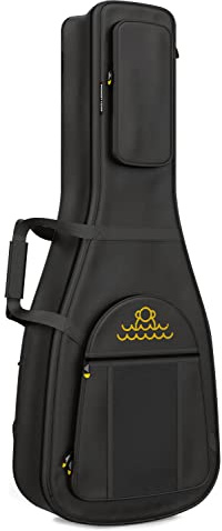 Monkey Loop Jumping Acoustic Jumbo - Borsa per Chitarra con Imbottitura da 18 mm - Borsa per Chitarra Acustica Jumbo - Tre Tasche Esterne - Cinghie Regolabili - Materiale Resistente all´Acqua