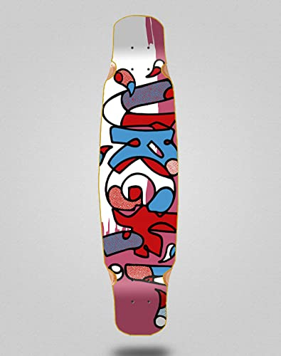 Urgh Skateboard Longboard Deck Mix Bamboo 46x9 Modern Pink