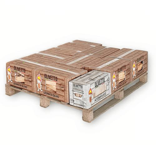 10 scatole: 9 di legna da ardere + IN OMAGGIO: 1 scatola di legnetti + 1 barretta accendifuoco + accendino