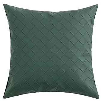 Abstrakter Cartoon-Kissenbezug Kissen Sofakissen Wurfkissen, PU-Kunstleder Kissen Leder Sofa Wohnzimmer Kissen Retro Stil Kissenbezug Amerikanische Rückenlehne Bezug (45 x 45 cm) (Farbe: F, Si