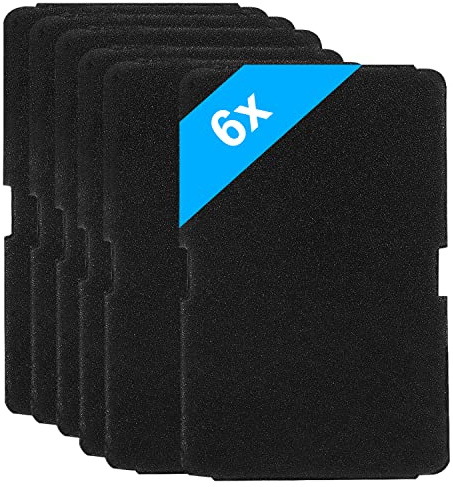 für Beko Trockner Filter, Ersatz für Wärmepumpentrockner & Kondenstrockner | Trocknerfilter für Beko Grundig Blomberg ElektraBregenz Flusensieb Filterschaum 245 x 155 x 11 mm, 2964840100, 6 Stück