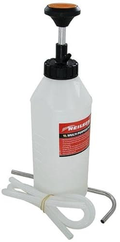 Neilsen CT5852 Fluid Transfer Pump Multi-Purpose 1L - For Brake Fluid, Coolant, Engine Oil, Gear Oil & Power Steering Fluid - Compact Design,1M Hose