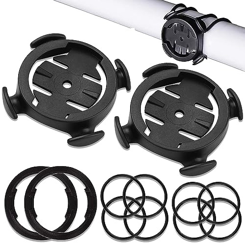 Fahrradhalterung für Garmin GPS, 2 Stück Fahrrad Halterung Kompatibel mit Garmin Edge 200/500/510/520/800/810/1000, Fahrradcomputer Lenker Halterung | ABS Gummi Rutschfest, 33x34mm Vorbau Montage, Kompatibel Edge 200/500/510/520/800/810/1000, Werkzeugfrei Montage