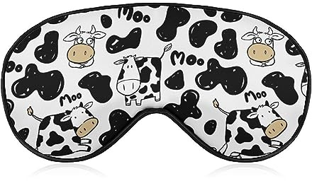 3D-Schlafmaske mit niedlicher Kuh, für Männer, Frauen, Teenager, Kinder, Nachtschlaf, Augenschutz, Komfort, für Reisen, Yoga, Nickerchen