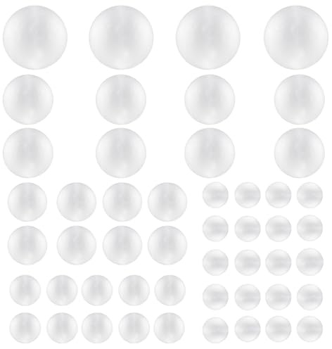 niCWhite White Foam Balls Polystyrene Balls Styrofoam Craft Balls 50pcs | Art Decoration Balls for School Projects, DIY Art Crafts and Christmas Party Decoration