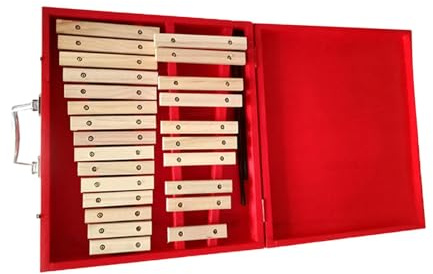Harilla 25 Tasten Glockenspiel Kinder Holz Xylophon Spielzeug 1 2 3 Jahre alt Schlagspielzeug Montessori Spielzeug für Familienmusik Weihnachtsgeschenke