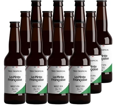 Bière Trio Tropical - La Pinte Française Pack 12 Bouteilles 33cl West IPA