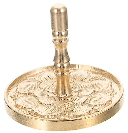 RORPOIR Messing Räucherasche Presswerkzeug Lotus Gold, 1 Stück