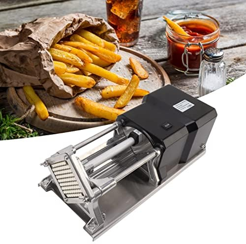 PASPRT Cortador de Patatas Fritas, Cortador de Patatas Fritas eléctrico Comercial de Acero Inoxidable, Herramienta Profesional para Hacer Patatas Fritas para Cocina doméstica